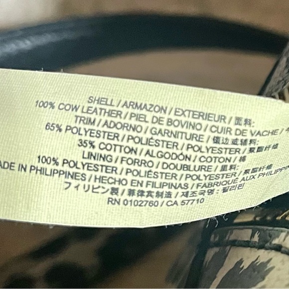 NWOT Kate Spade ♠️ black and animal print 109% cow leather small backpack - Picture 11 of 15